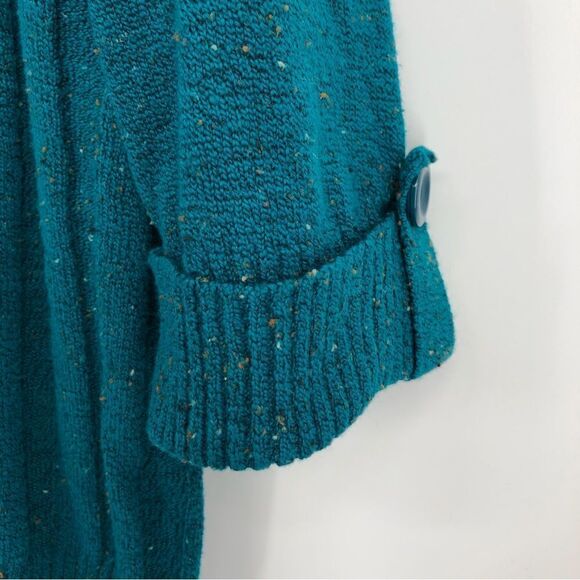 Catherines Sweater Teal V Neck Speckled Knit 3X Womens - Picture 3 of 8